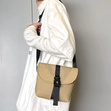 WIAOFELLAS  -  Shoulder Bag Men's Casual Sports Style Messenger Bag Solid Color New Summer Street Trend Fashion Messenger Bag