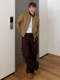 WIAOFELLAS  -  Spring Contrast Color Men's Jackets Korean Style Stand Collar Loose Double-ended Zipper Casual Coats Menswear
