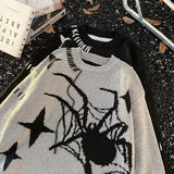 WIAOFELLAS  -  Y2K Mens Sweaters Knitting Long Sleeve Crew Neck Ripped Sweater Spring Autumn Men Streetwear Fashionable Knitted Jumper Tops