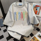 WIAOFELLAS  -  Printing Men‘s T-shirt Casual Breathable Tshirts 100% Cotton Funny Tops Street Oversized O-neck Tees Men Women Oversized T Shirt