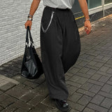 Wiaofellas  -  Men Striped Pants Loose Elastic Waist Joggers Casual Trousers Men Streetwear Baggy Fashion Leisure Male Long Pants