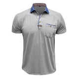 WIAOFELLAS  -  Summer New Men's Polo Shirts Casual Short-Sleeved Trip Fashion Pocket T-Shirt Man Breathable Polo Shirt Men Clothing