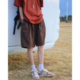 Wiaofellas  -  Retro Japanese Sle Workwear orts Men's Loose Couple Summer Casual Five-Quarter Commuter Trendy Pants Multiple kets
