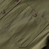 Wiaofellas  -  Summer American Retro Short Sleeve Lapel Cargo Shirt Men's Amei Khaki 100% Cotton Washed Double Pocket Casual Tough Guy Blouses