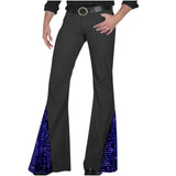 Wiaofellas  -  Men's Casual Vintage Spliced Chip Flared Pants
