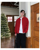 WIAOFELLAS  -  Autumn and Winter Thick Sweater Jacket Men's Solid Color Loose and Handsome Knitted Cardigan Casual Neutral Style