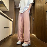 WIAOFELLAS  -  Spring and Summer Thin Quick-drying Breathable Straight Men's Ice-sensing Versatile Trousers Couple's Loose and Casual