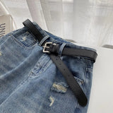 WIAOFELLAS  -  2025 New Men's Summer Solid Color Thin Shorts Male High Street Loose Denim Shorts Men Ripped Holes Straight Short Pants P895