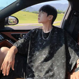 WIAOFELLAS  -  New Tie Dye Men's Short Sleeve 3D Print T-shirt Round Neck Loose Summer Oversized Casual T-Shirt Men's Clothes Graphic T Shirts