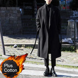 WIAOFELLAS  -  Autumn Winter Jacket Korean Fashion Coat Casual Korean Style Outerwear Solid Color Pattern Suitable For Vacation
