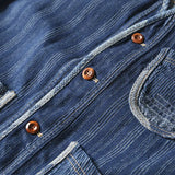 WIAOFELLAS  -  Men Japanese Streetwear Retro Fashion Loose Casual Stripe Denim Vest Sleeveless Jacket Unisex Jeans Waistcoat Cowboy Vest