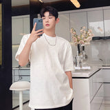 Wiaofellas - Quick Dry Sport T Shirt Men'S Short Sleeves Summer Casual Plus OverSize Top Male Round Neck Tees T Shirt Clothes E197