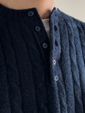 WIAOFELLAS  -  New Winter Men's Sweaters Casual Round Collar Knitting Tops Thickened Pullover Male Loose Tops Niche Design