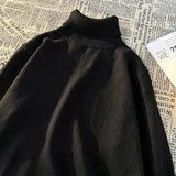 WIAOFELLAS  -  Turtleneck Sweater Men Winter New Arrival Fashion Loose Casual Students Solid Basic Knitting Warm Simple Leisure Male Chandails