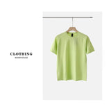 Wiaofellas  -  Men European Henry Short Sleeve T Shirt Plaid Shorts Set Summer Outdoor Casual Outfit
