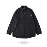 Wiaofellas  -  Loose Casual Pure Cotton Long Sleeve Shirt Jacket for Men Spring Autumn Japanese Style Workwear Style Loose Fit Classic Collar