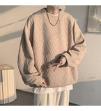 WIAOFELLAS  -  American Style Men's Crew Neck Sweatshirt Basic Pullover Harajuku Sweatshirt Long Sleeve T-shirt Fashion Men's Clothing 5XL