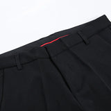 Wiaofellas  -  Style Korean Fashion Nine Point Trousers Men's Spring New Slim Straight Mid Waist Solid Color Suit Pants Male Tide