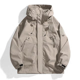 WIAOFELLAS  -  Spring Autumn Outdoor Waterproof Hooded Jacket Men Windbreaker Coat Breathable Fishing Camping Windproof Jackets Couple Outwear