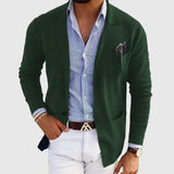 WIAOFELLAS  -  Autumn Fashion Knit Cardigan Men's Sweater Top Male Clothes Long Sleeve V-Neck Solid Weater Slim Fit Sweater Jacket Men's Coat