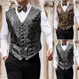 WIAOFELLAS  -  Autumn And Winter New Men's Solid Color V-Neck Vest Jacket French Retro Fashion Trend Slim Casual Breathable Niche Men's Tops