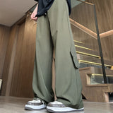 WIAOFELLAS  -  Spring and Summer Thin Quick-drying Breathable Straight Men's Ice-sensing Versatile Trousers Couple's Loose and Casual