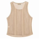 Wiaofellas  -  Fashion Knitted Hollow Out Mesh Tank Tops Mens Summer Casual Breathable Transparent Mesh Camisoles Men Knitwear Summer Clothing