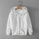 WIAOFELLAS  -  New Designer Italy Quality Linen Hooded Jacket For Men Casual Trend Spring Autumn Outerwear Blazer Top Clothes Chaquetas Jaqueta