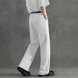 WIAOFELLAS  -  Business Luxury Draped Suit Pants Men Fashion Dress Pants Korean Loose Straight Casual Pants Men's Office Formal Male Trousers