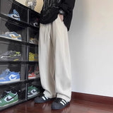 WIAOFELLAS  -  Scimitar Hoodies Men's Autumn Winter Style Plus Velvet American Wide-leg Casual Pants Loose Straight Sports