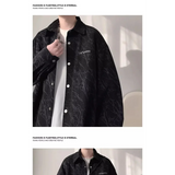 WIAOFELLAS  -  New Corduroy Tie-dyed Long-sleeved Shirt for Men's Spring New American Retro Versatile Casual Shirt Jacket