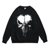 Wiaofellas  -  Skull Pattern Printed Autumn and Winter Men's New Long-sleeved Pullover Round Neck Long-sleeved Sweatshirt