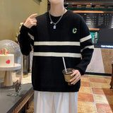 Wiaofellas  -  Fashion Sweater Men's Autumn High Street Hoodie Men's Sportswear Casual Knitted Dancing Men's Warm Solid Color Tops