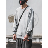 WIAOFELLAS  -  Men's Trendy Spring and Autumn New Solid Color Embroidered T-shirt Casual Versatile Round Neck Base Shirt Top