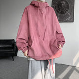 WIAOFELLAS  -  Autumn Stand Collar Hoodies Sweatshirts Men Woman Fashion Pink Black Khaki Hip Hop Hoody Male Brand Casual Loose Tops