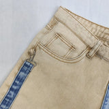 Wiaofellas  -  Hip Hop Streetwear Men Color Block Patchwork Cargo Jeans Multi Pocket Zipper Strap Slim Straight Denim Pants