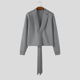 WIAOFELLAS  -  Men Hoodies Solid Color Lapel Long Sleeve Casual Male Sweatshirts Streetwear Loose Fashion Leisure Men Pullovers S-5XL