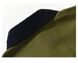 WIAOFELLAS  -  Spring color matching cotton long sleeve shirt men's American casual coat loose large size men's shirt