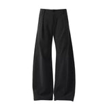 WIAOFELLAS  -  Fashion Summer Men's Solid Color Patchwork Design Casual Pants Trendy Loose High-waisted Wide Leg Trousers Male