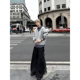 WIAOFELLAS  -  Men's Spring Autumn New Korean Style Fake Two-Piece Shirt Collar Spliced Hoodie High-End Sense Loose Long Sleeve Trendy