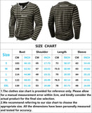 WIAOFELLAS  -  New Men's Henley Collar Long Sleeve T-Shirts Striped Casual Button T Shirt for Men Spring Autumn Male Fashion Cotton Tees Tops