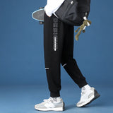 Wiaofellas  -  Casual Men's Autumn Winter Loose Fit Youthful Sle Sports Trendy Long Pants Cuffed Sweatpants Korean Version Teenager Brand