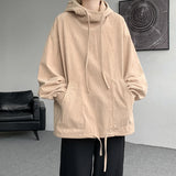 WIAOFELLAS  -  Autumn Stand Collar Hoodies Sweatshirts Men Woman Fashion Pink Black Khaki Hip Hop Hoody Male Brand Casual Loose Tops
