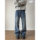 WIAOFELLAS  -  Baggy Jeans Men's Denim Pants Blue Acid Wash Male Jeans Straight Casual Menwear Loose Wide Leg Trousers New Mopping pants