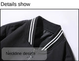 WIAOFELLAS  -  Spring Autumn Solid Color Baseball Coat Fashion Casual All Quality Fabric Breathable Comfortable Durable Standard Crisp Version
