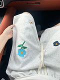 WIAOFELLAS  -  Fashion Embroidered Flower Sports Shorts Men's 2025 Summer New Trendy Couple Five-point Pants Male Handsome Stylish Short Pants