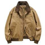 WIAOFELLAS  -  Retro Men's Autumn and Winter New Loose Fitting Workwear with Thickened Warm Collar Jacket