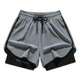 Wiaofellas  -  Men Running Shorts 2 In 1 Double-deck Sport Shorts Sportswear Gym Fitness Short Pants Training Jogging Bottom Men's Clothing