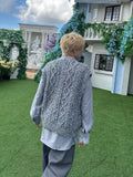 WIAOFELLAS  -  Autumn and winter American retro niche vest lazy men and women sleeveless loose knitted versatile sweater cardigan vest