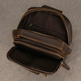 WIAOFELLAS  -  Luxury Male Chest Bags Genuine Leather Crossbody Bag Men Sling Chest Pack for Men Chest Bag Leather casual men one shoulder bag